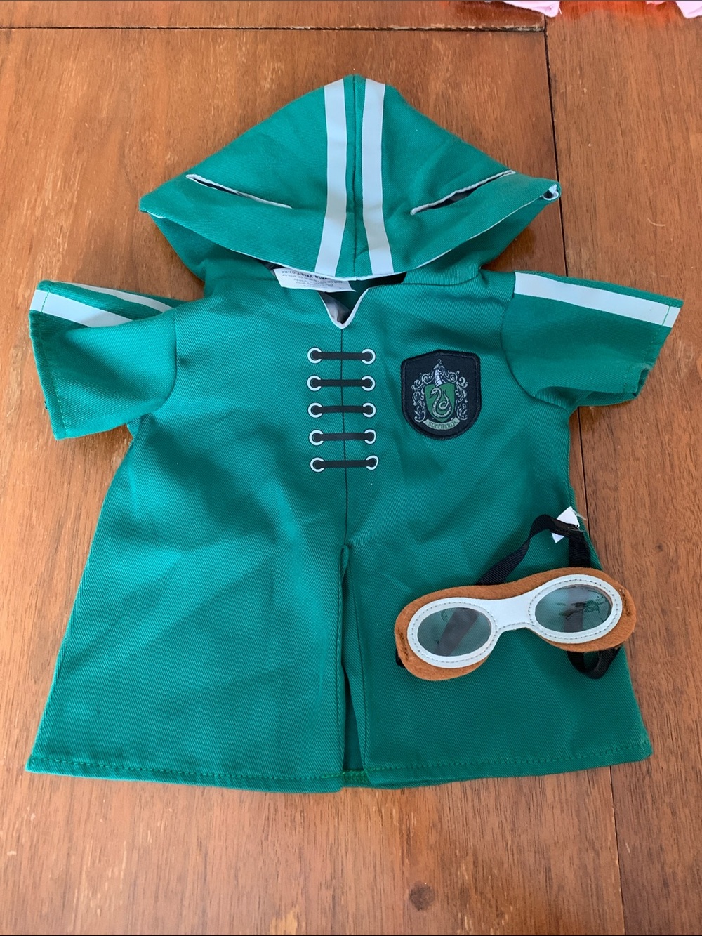 Build-A-Bear Green Slytherin Hooded Costume with Goggles - Picture 1 of 5
